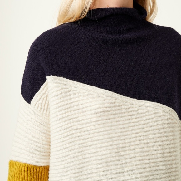French Connection Patchwork Roll Neck Sweater - Picture 4 of 13